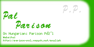 pal parison business card